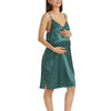 Maternity Vantage Polka Dot Spaghetti Strap Pajamas Dress