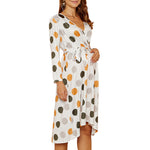 Polka Dot Asymmetrical High Low Maternity/Nursing Dress