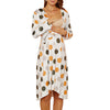 Polka Dot Asymmetrical High Low Maternity/Nursing Dress