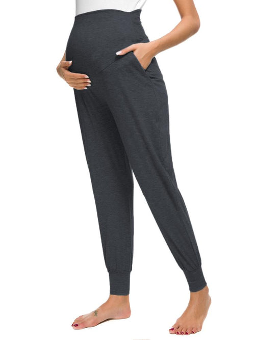 Pregnancy Pants Activewear Over Bump Maternity Joggers-Ship in February.