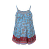 Spaghetti Strap Maternity/Nursing Tank in Blue and Red