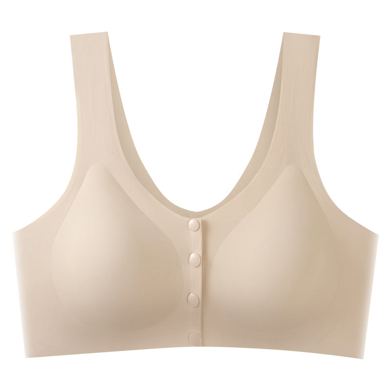 Cheap Summer Seamless Front Buckle Bra With Latex Cup For Women
