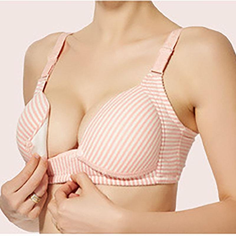 PMUYBHF Women's European and American Pregnant Women's underwear without  Steel Ring Front Button Feeding Bra Large Bra Strapless Bras for Women  Small