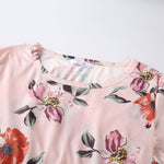 Floral Printed Tassels Maternity/Nursing Top in Pink