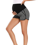 Maternity patchwork Short Pants with Pockets