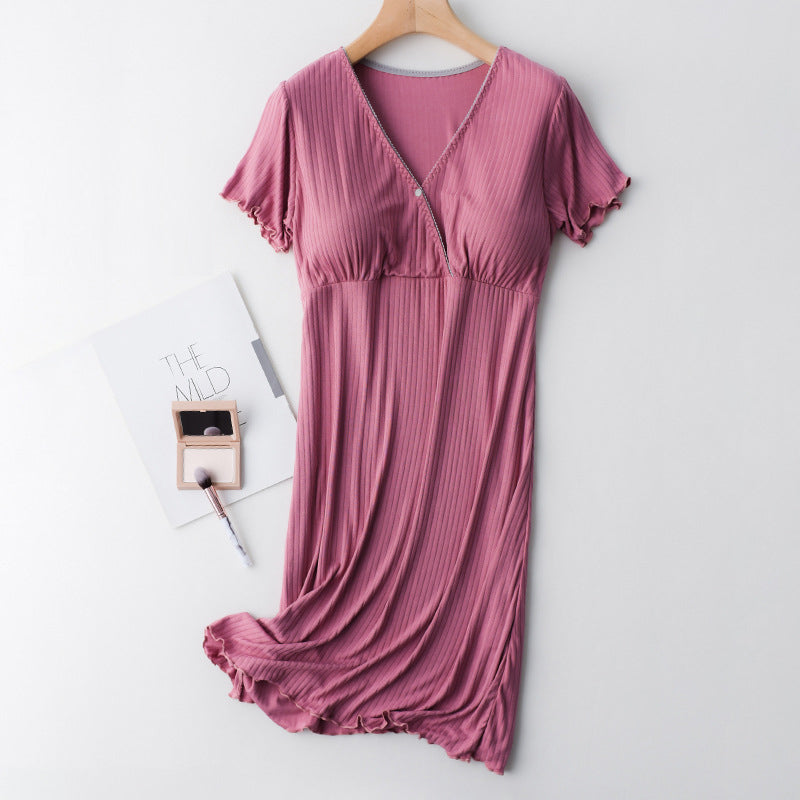 Express Maternity Dresses|lace V-neck Maternity Nightgown - Breastfeeding-friendly  Summer Sleepwear