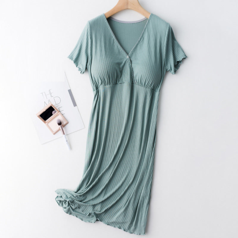 Modal Built-in Bra Maternity/Nursing Nightgown/Dress – kapafamily