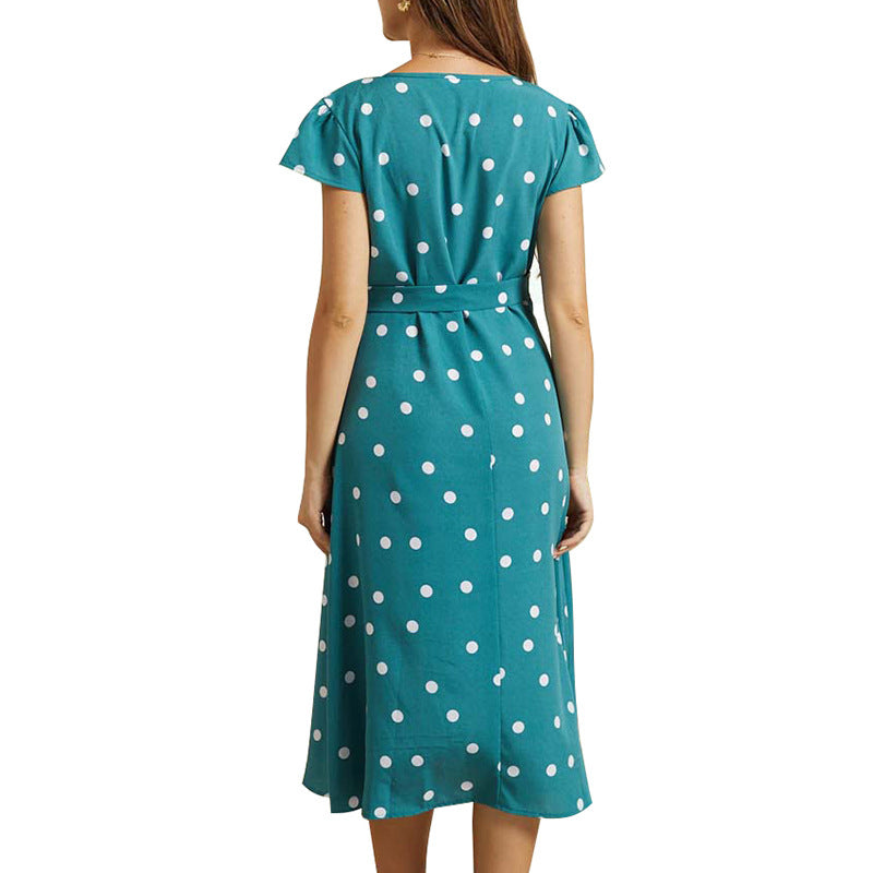 Polka Dot Tie Maternity/Nursing Dress