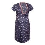 Star Printed Button Maternity/Nursing Dress