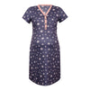 Star Printed Button Maternity/Nursing Dress