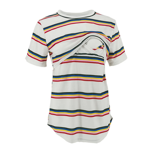 Vantage Style Multi-Stripe Maternity/Nursing Top